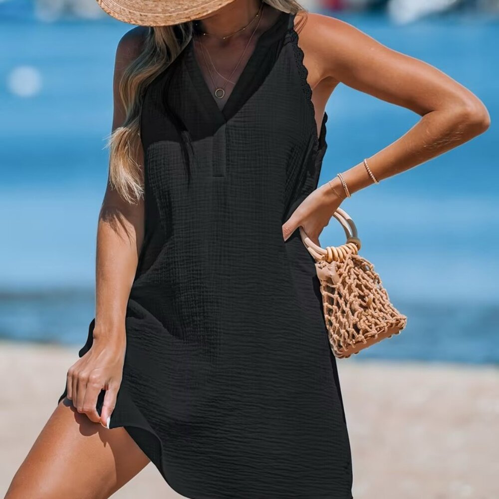 Black Lace Coverup Dress